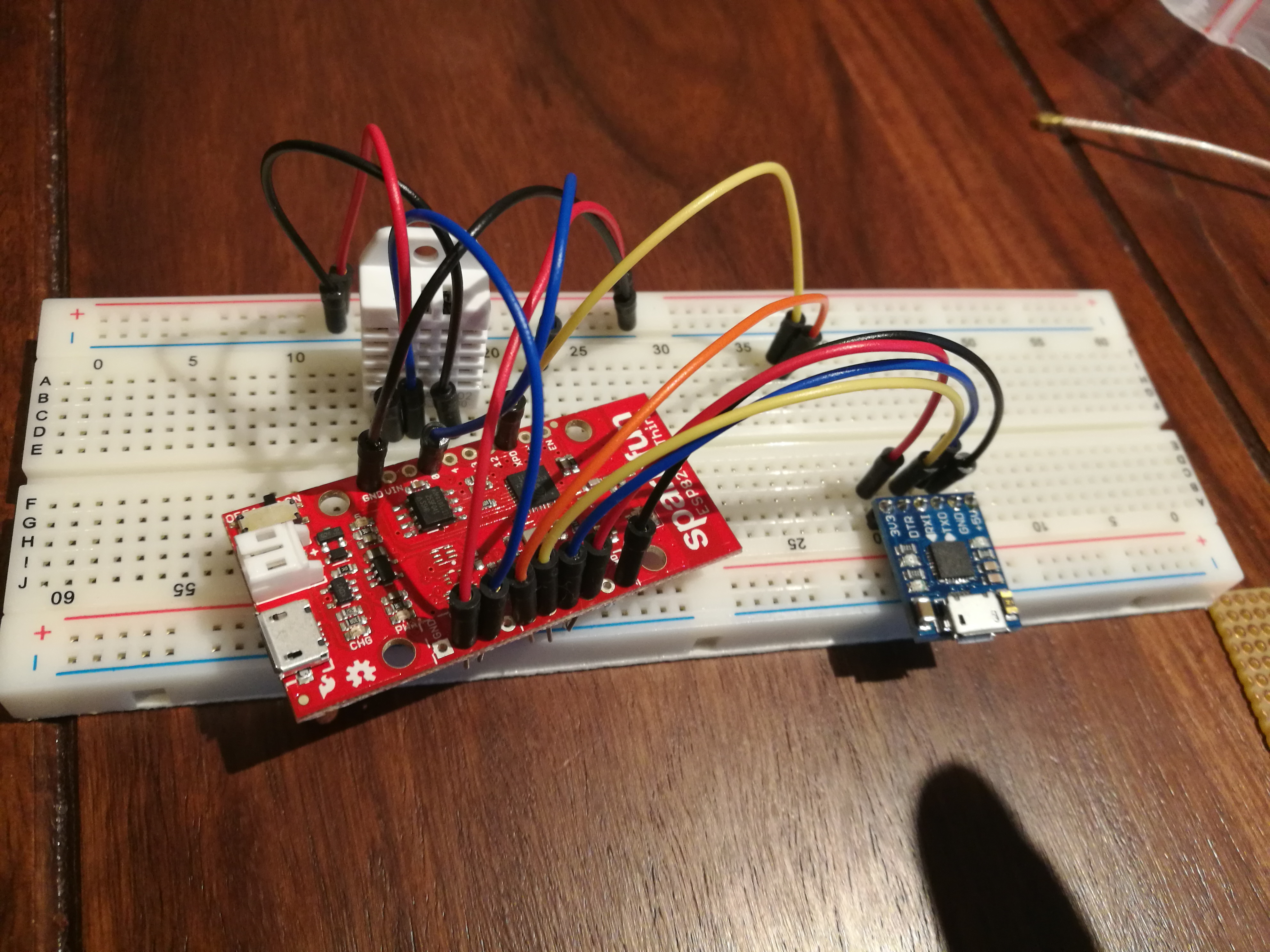 Prototype on breadboard